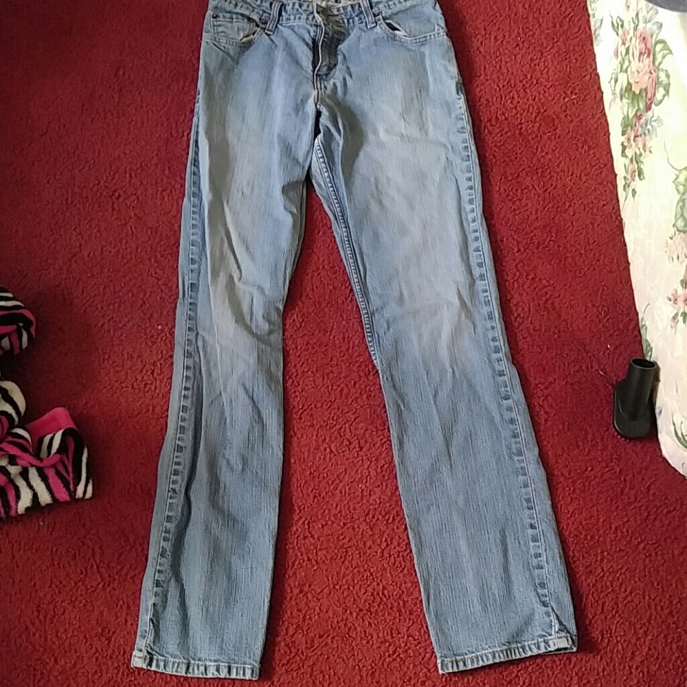 Levis stretch mid rise straight leg jeans 6L